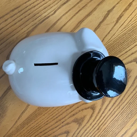 The Harvey Knox Kingdom Vintage Ceramic Piggy Bank With Top Hat - Picture 5 of 8